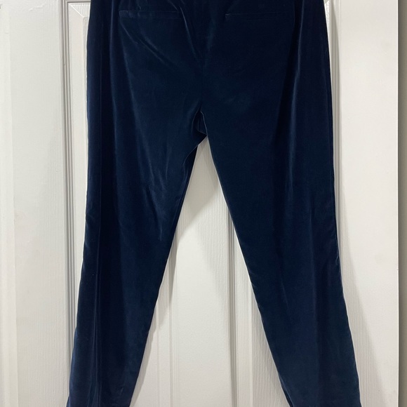 Alice + Olivia Blue Velvet Pants - Picture 4 of 7